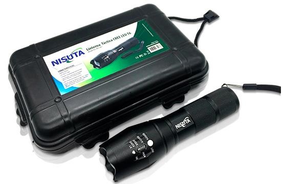 LINTERNA DE CREE LED - T6 10W - BATERIA RECARGABLE INCLUIDA - ZOOM - NS-LI61 - NISUTA